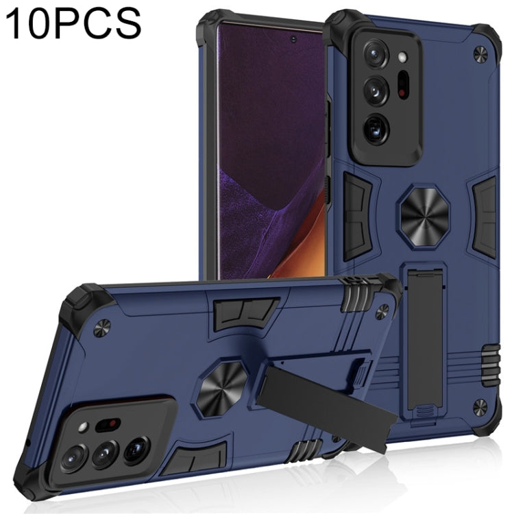 For Samsung Galaxy Note20 Ultra 10 PCS Shockproof TPU + PC Protective Case with Invisible Holder
