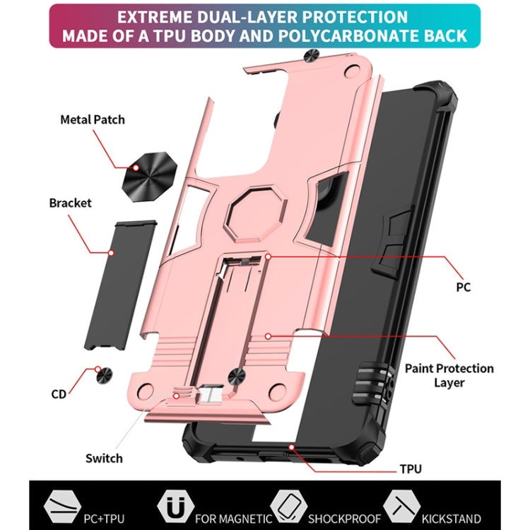 For Samsung Galaxy Note20 Ultra 10 PCS Shockproof TPU + PC Protective Case with Invisible Holder