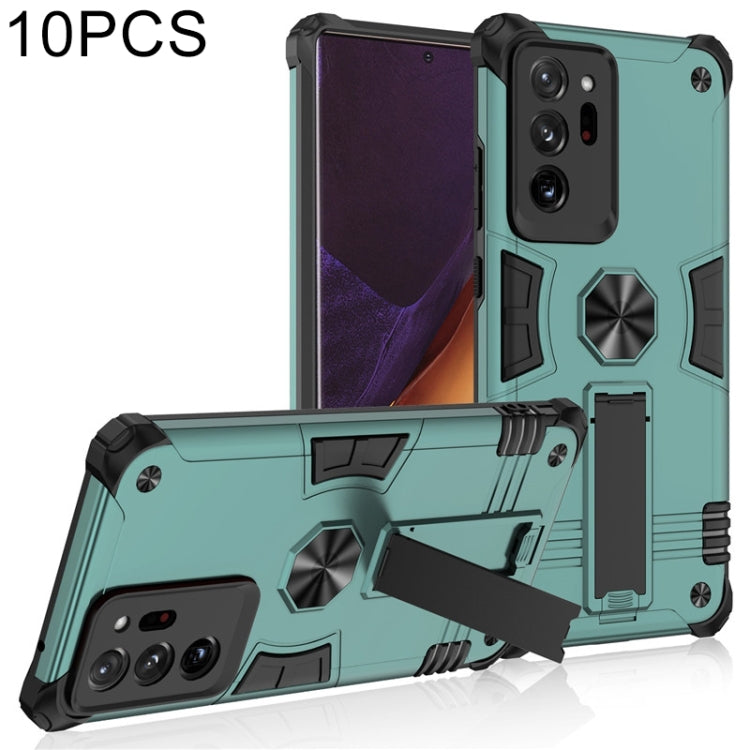 For Samsung Galaxy Note20 Ultra 10 PCS Shockproof TPU + PC Protective Case with Invisible Holder