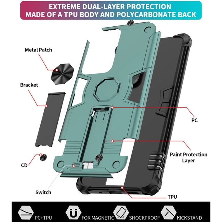 For Samsung Galaxy Note20 Ultra 10 PCS Shockproof TPU + PC Protective Case with Invisible Holder