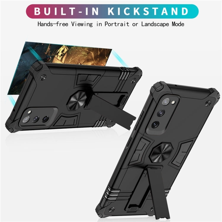 For Samsung Galaxy S20 FE 10 PCS Shockproof TPU + PC Protective Case with Invisible Holder