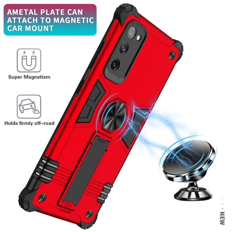 For Samsung Galaxy S20 FE 10 PCS Shockproof TPU + PC Protective Case with Invisible Holder