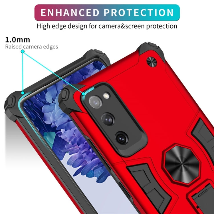 For Samsung Galaxy S20 FE 10 PCS Shockproof TPU + PC Protective Case with Invisible Holder