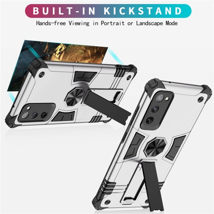 For Samsung Galaxy S20 FE 10 PCS Shockproof TPU + PC Protective Case with Invisible Holder
