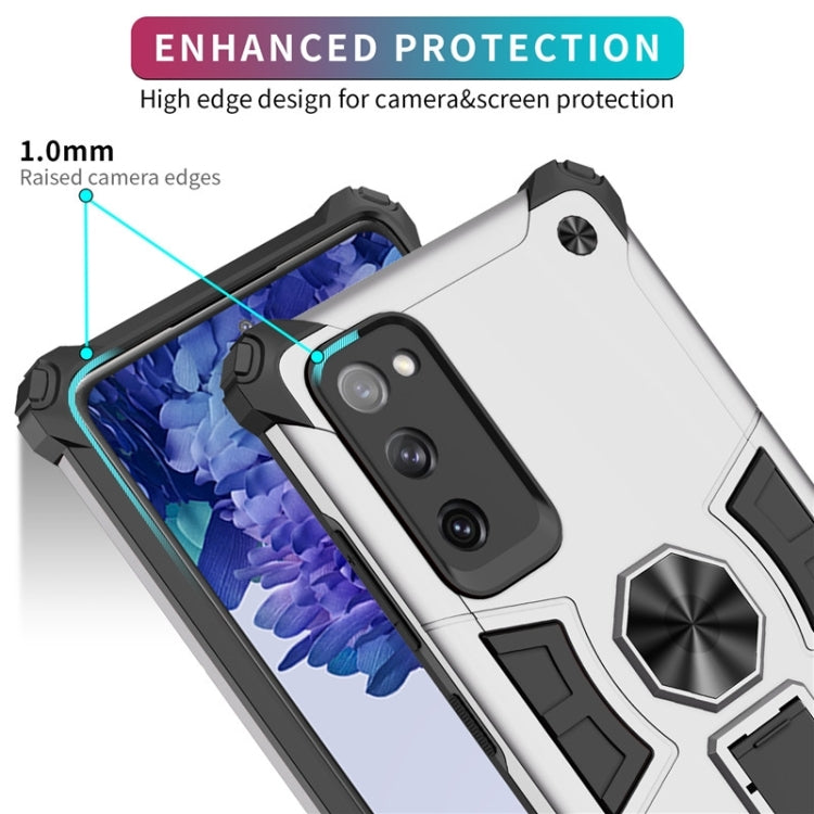 For Samsung Galaxy S20 FE 10 PCS Shockproof TPU + PC Protective Case with Invisible Holder