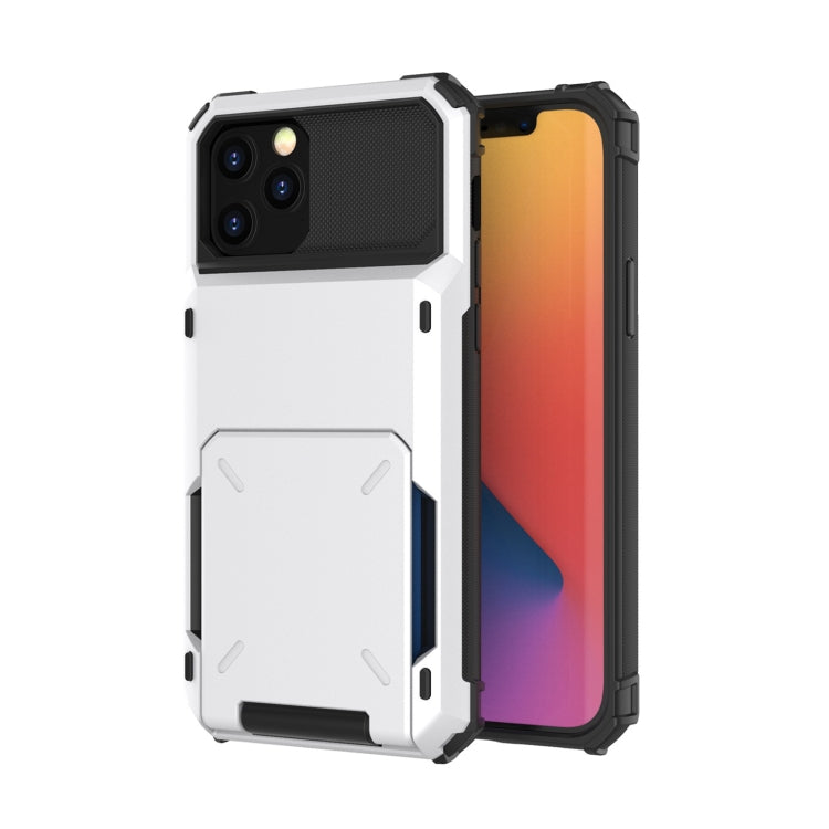 For iPhone 13 Scratch-Resistant Shockproof Heavy Duty Rugged Armor Protective Case with Card Slot