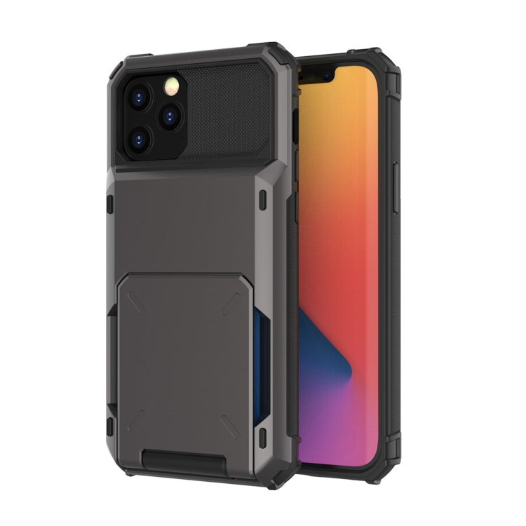For iPhone 13 Pro Scratch-Resistant Shockproof Heavy Duty Rugged Armor Protective Case with Card Slot