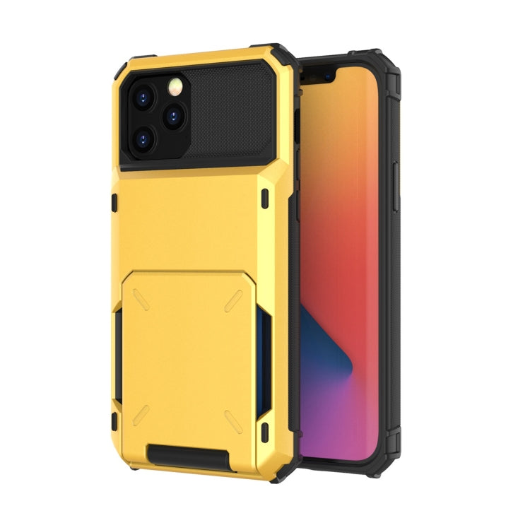 For iPhone 13 Pro Scratch-Resistant Shockproof Heavy Duty Rugged Armor Protective Case with Card Slot