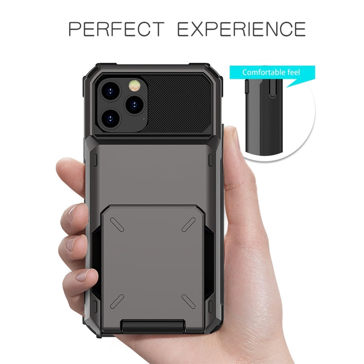 For iPhone 13 Pro Scratch-Resistant Shockproof Heavy Duty Rugged Armor Protective Case with Card Slot