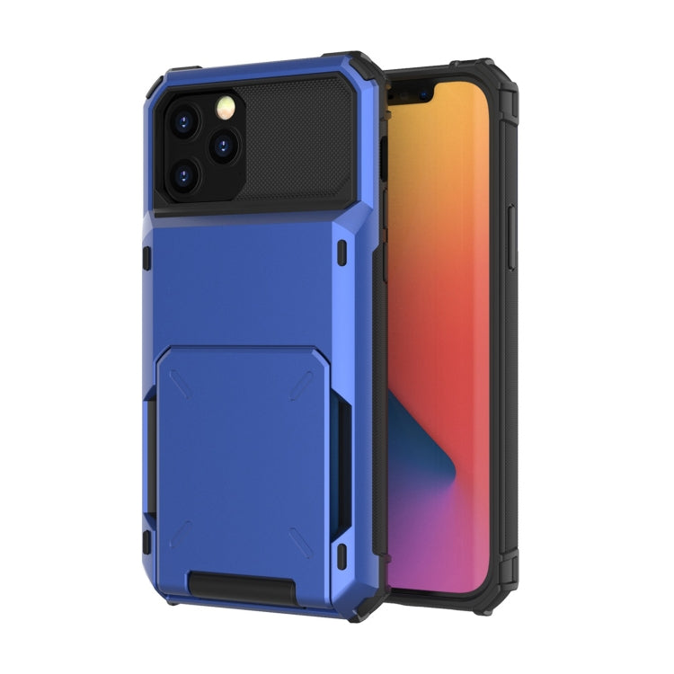 For iPhone 13 Pro Max Scratch-Resistant Shockproof Heavy Duty Rugged Armor Protective Case with Card Slot
