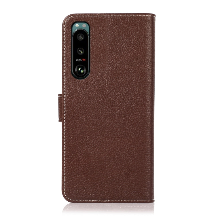 For Sony Xperia 5 III Litchi Texture PU + TPU Horizontal Flip Leather Case with Holder & Card Slots & Wallet
