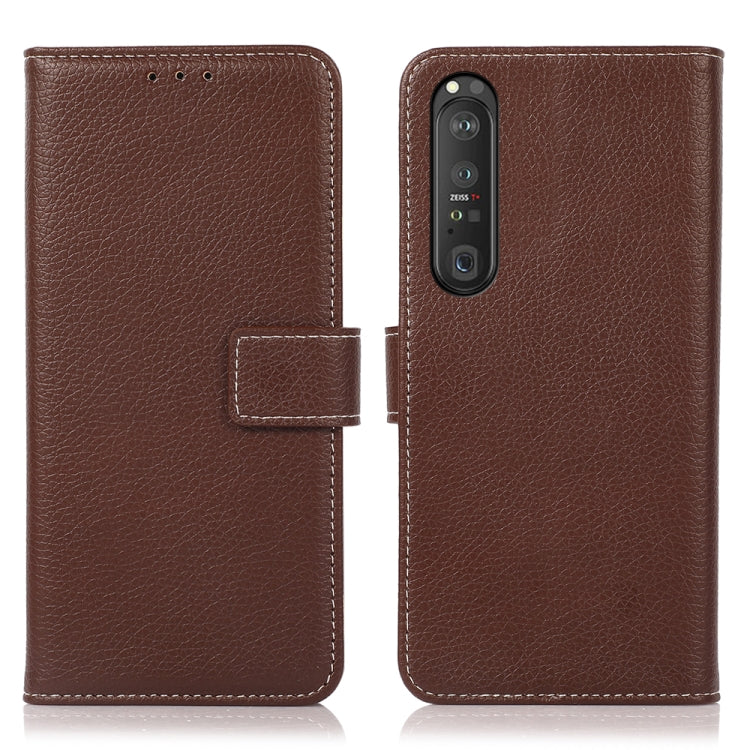 For Sony Xperia 1 III Litchi Texture PU + TPU Horizontal Flip Leather Case with Holder & Card Slots & Wallet
