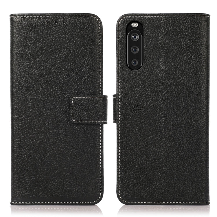 For Sony Xperia 10 III Litchi Texture PU + TPU Horizontal Flip Leather Case with Holder & Card Slots & Wallet