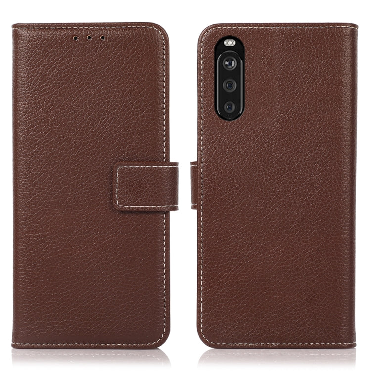 For Sony Xperia 10 III Litchi Texture PU + TPU Horizontal Flip Leather Case with Holder & Card Slots & Wallet