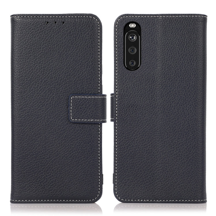 For Sony Xperia 10 III Litchi Texture PU + TPU Horizontal Flip Leather Case with Holder & Card Slots & Wallet