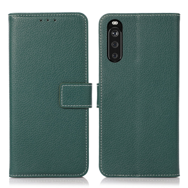 For Sony Xperia 10 III Litchi Texture PU + TPU Horizontal Flip Leather Case with Holder & Card Slots & Wallet