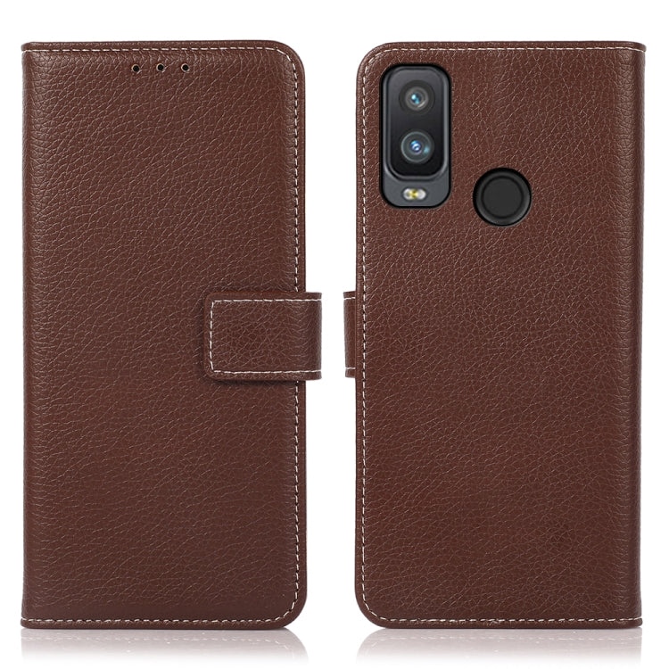 For Alcatel 1L 2021 Litchi Texture PU + TPU Horizontal Flip Leather Case with Holder & Card Slots & Wallet