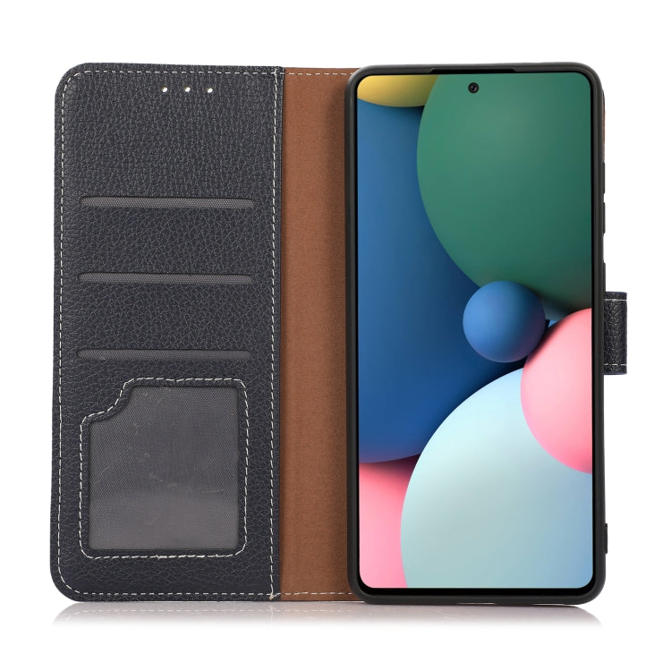 For Alcatel 1L 2021 Litchi Texture PU + TPU Horizontal Flip Leather Case with Holder & Card Slots & Wallet