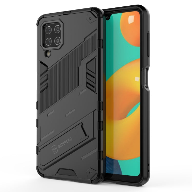 For Samsung Galaxy M32 Punk Armor 2 in 1 PC + TPU Shockproof Case with Invisible Holder