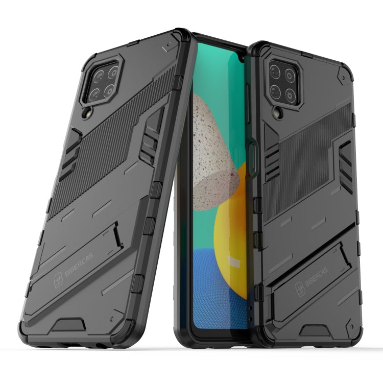 For Samsung Galaxy M32 Punk Armor 2 in 1 PC + TPU Shockproof Case with Invisible Holder