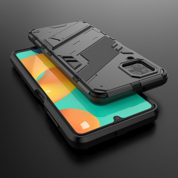 For Samsung Galaxy M32 Punk Armor 2 in 1 PC + TPU Shockproof Case with Invisible Holder