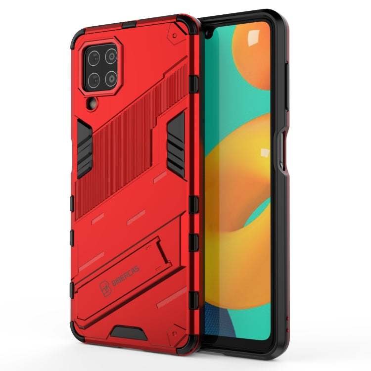 For Samsung Galaxy M32 Punk Armor 2 in 1 PC + TPU Shockproof Case with Invisible Holder