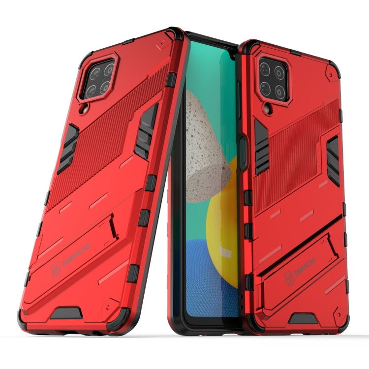 For Samsung Galaxy M32 Punk Armor 2 in 1 PC + TPU Shockproof Case with Invisible Holder