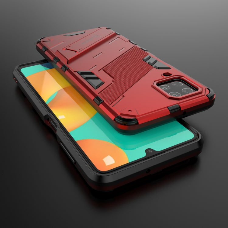 For Samsung Galaxy M32 Punk Armor 2 in 1 PC + TPU Shockproof Case with Invisible Holder