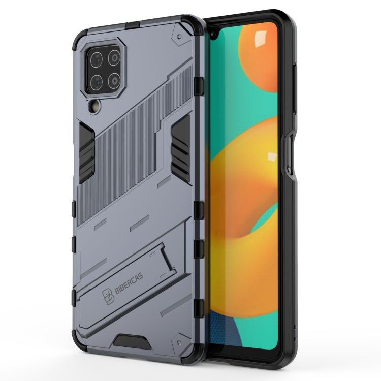 For Samsung Galaxy M32 Punk Armor 2 in 1 PC + TPU Shockproof Case with Invisible Holder