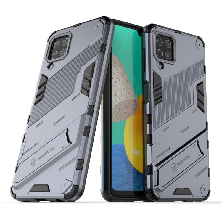 For Samsung Galaxy M32 Punk Armor 2 in 1 PC + TPU Shockproof Case with Invisible Holder