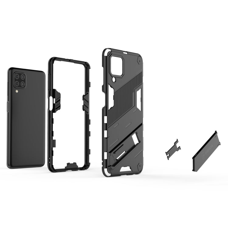 For Samsung Galaxy M32 Punk Armor 2 in 1 PC + TPU Shockproof Case with Invisible Holder