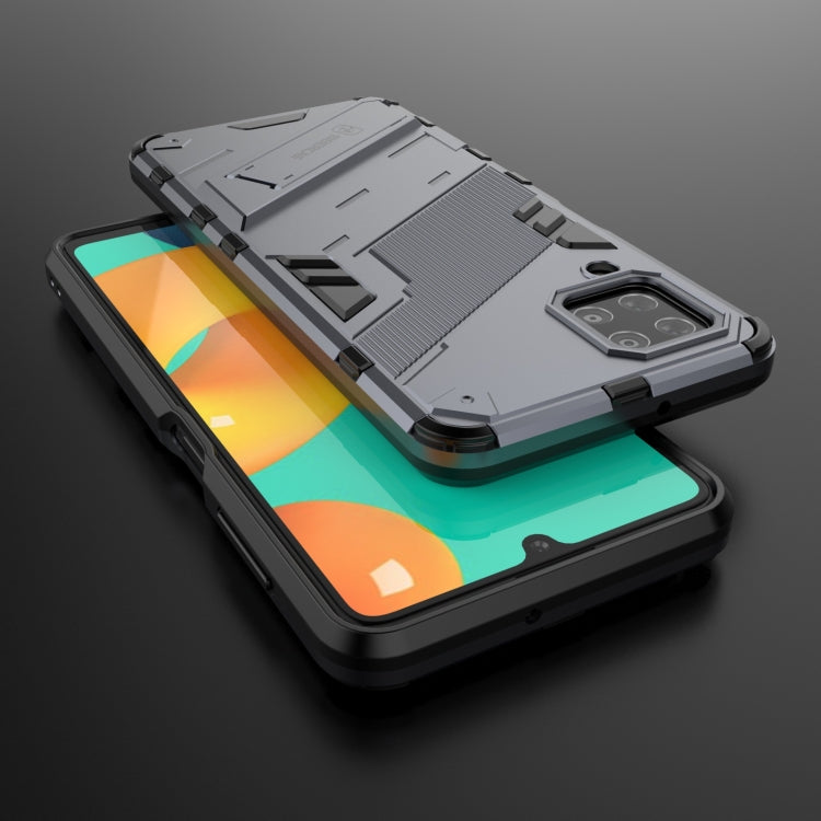 For Samsung Galaxy M32 Punk Armor 2 in 1 PC + TPU Shockproof Case with Invisible Holder