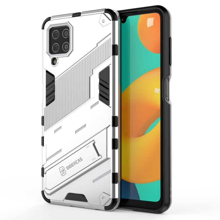For Samsung Galaxy M32 Punk Armor 2 in 1 PC + TPU Shockproof Case with Invisible Holder