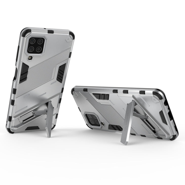 For Samsung Galaxy M32 Punk Armor 2 in 1 PC + TPU Shockproof Case with Invisible Holder