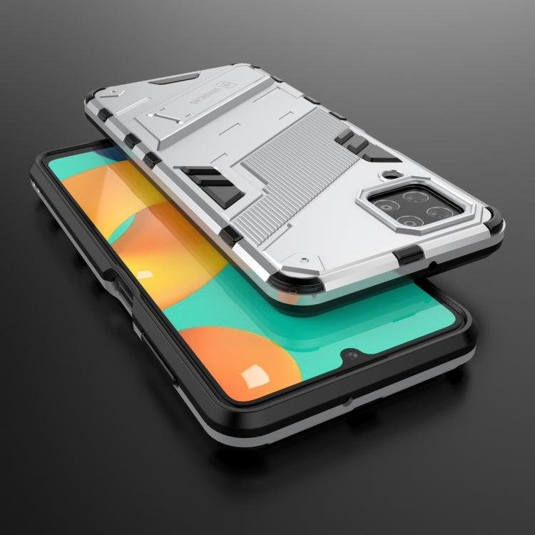For Samsung Galaxy M32 Punk Armor 2 in 1 PC + TPU Shockproof Case with Invisible Holder