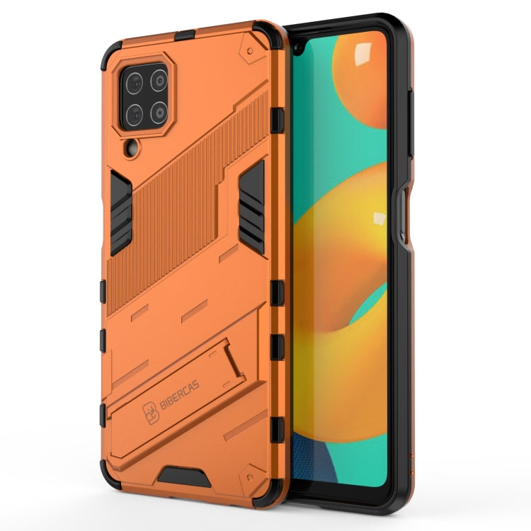 For Samsung Galaxy M32 Punk Armor 2 in 1 PC + TPU Shockproof Case with Invisible Holder