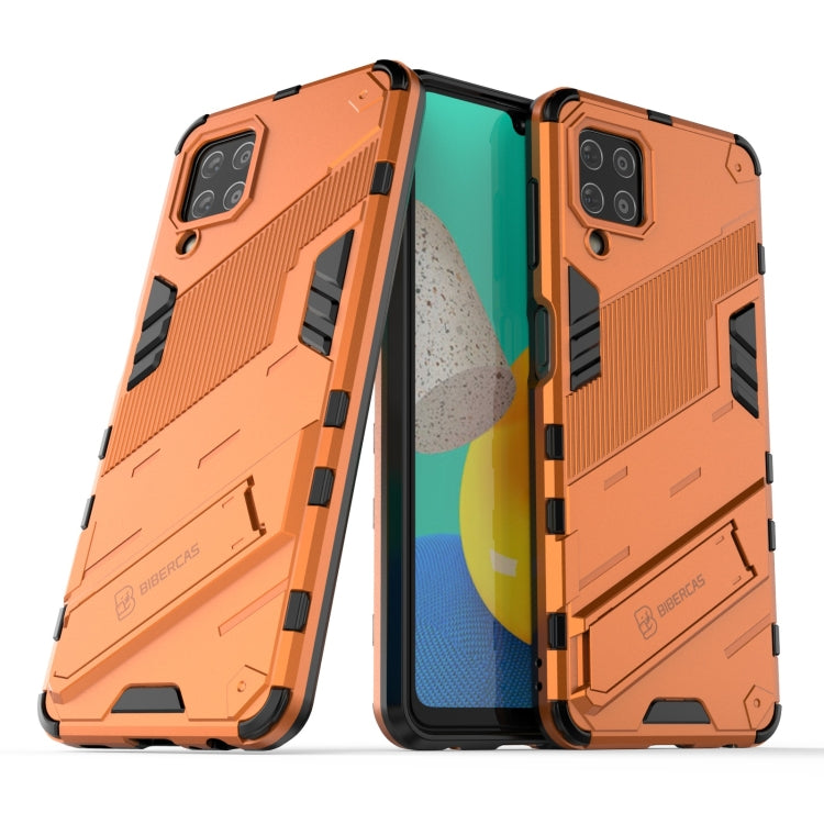 For Samsung Galaxy M32 Punk Armor 2 in 1 PC + TPU Shockproof Case with Invisible Holder