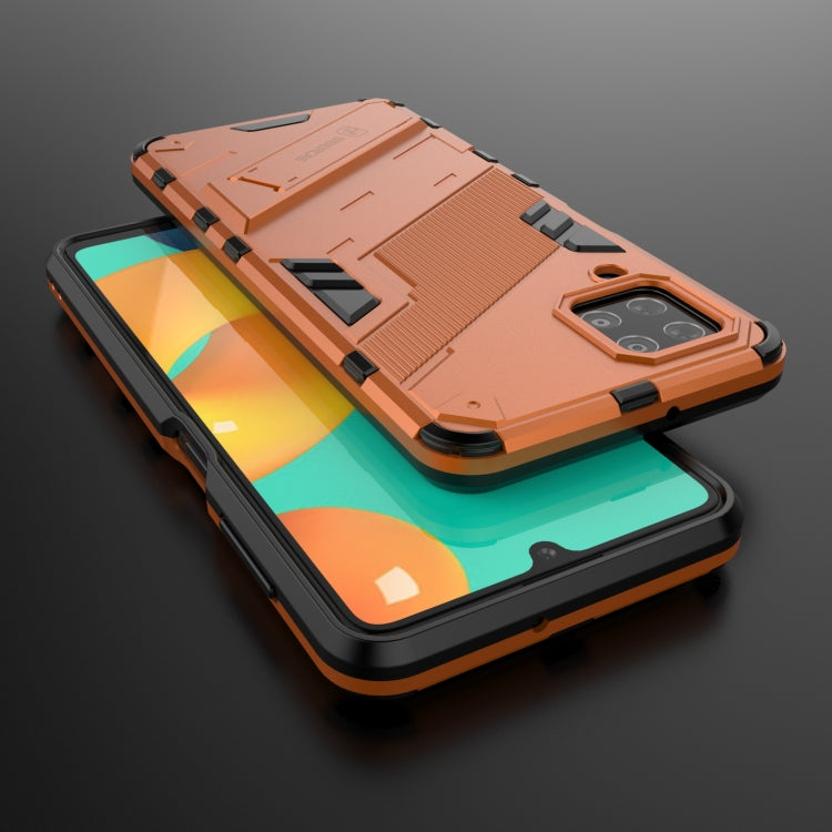 For Samsung Galaxy M32 Punk Armor 2 in 1 PC + TPU Shockproof Case with Invisible Holder