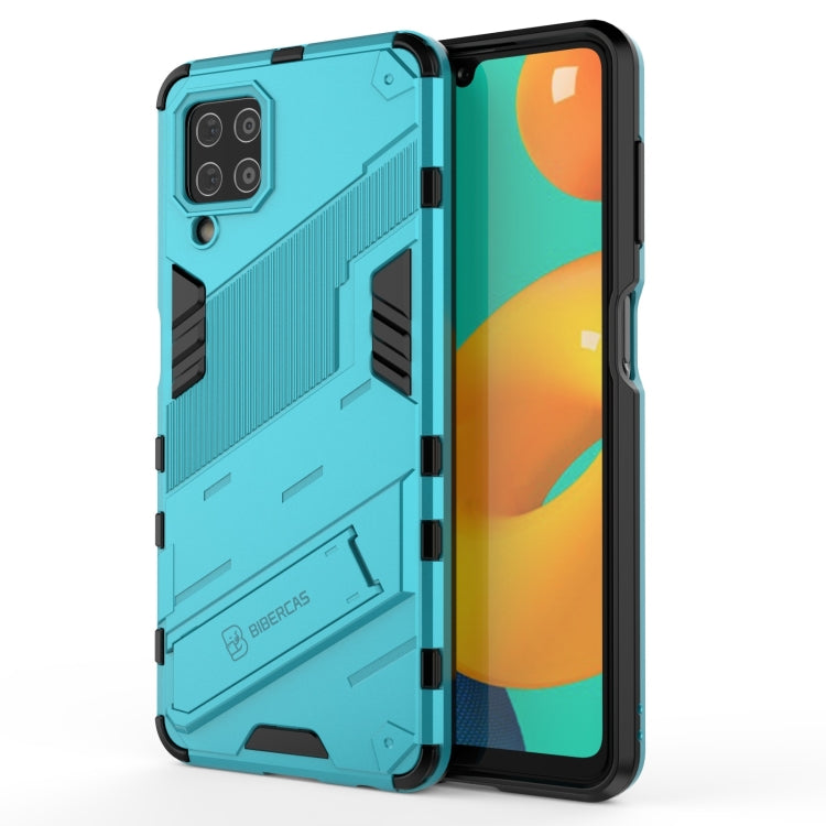 For Samsung Galaxy M32 Punk Armor 2 in 1 PC + TPU Shockproof Case with Invisible Holder