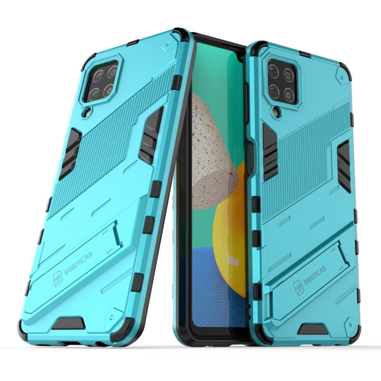 For Samsung Galaxy M32 Punk Armor 2 in 1 PC + TPU Shockproof Case with Invisible Holder
