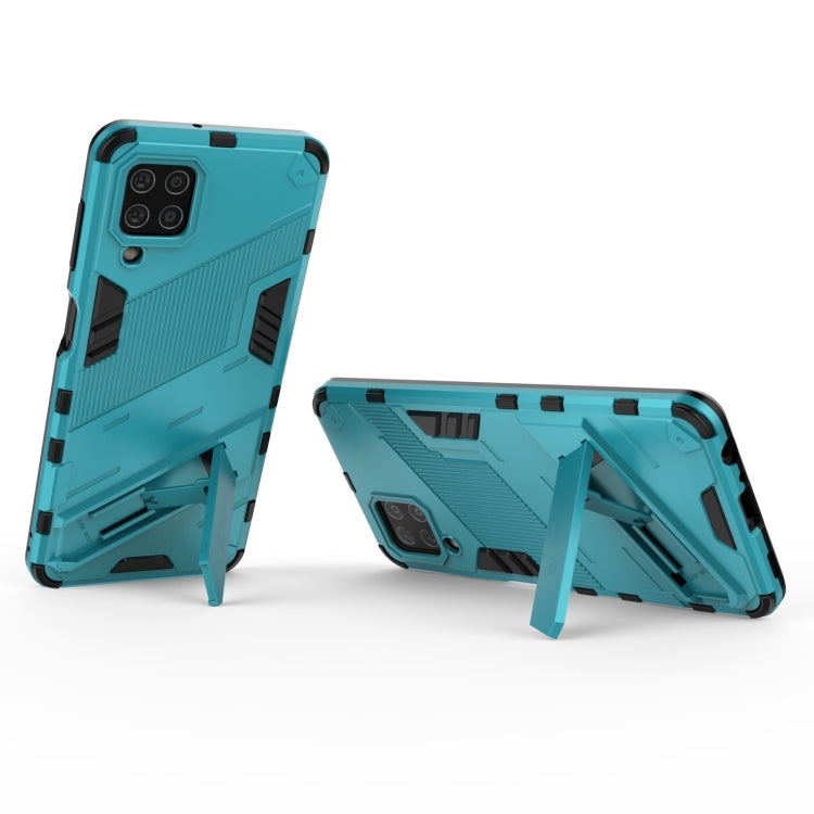For Samsung Galaxy M32 Punk Armor 2 in 1 PC + TPU Shockproof Case with Invisible Holder