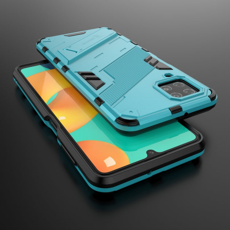 For Samsung Galaxy M32 Punk Armor 2 in 1 PC + TPU Shockproof Case with Invisible Holder