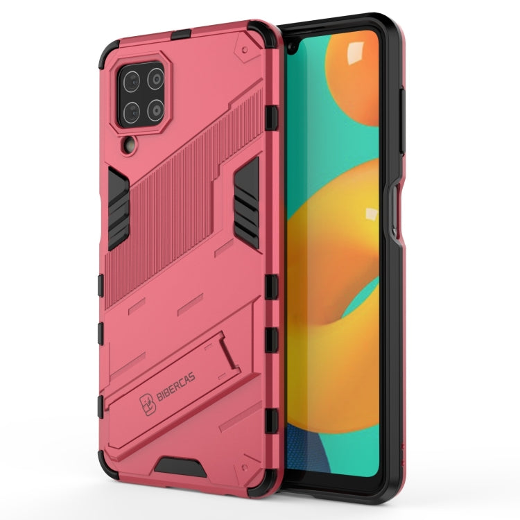 For Samsung Galaxy M32 Punk Armor 2 in 1 PC + TPU Shockproof Case with Invisible Holder