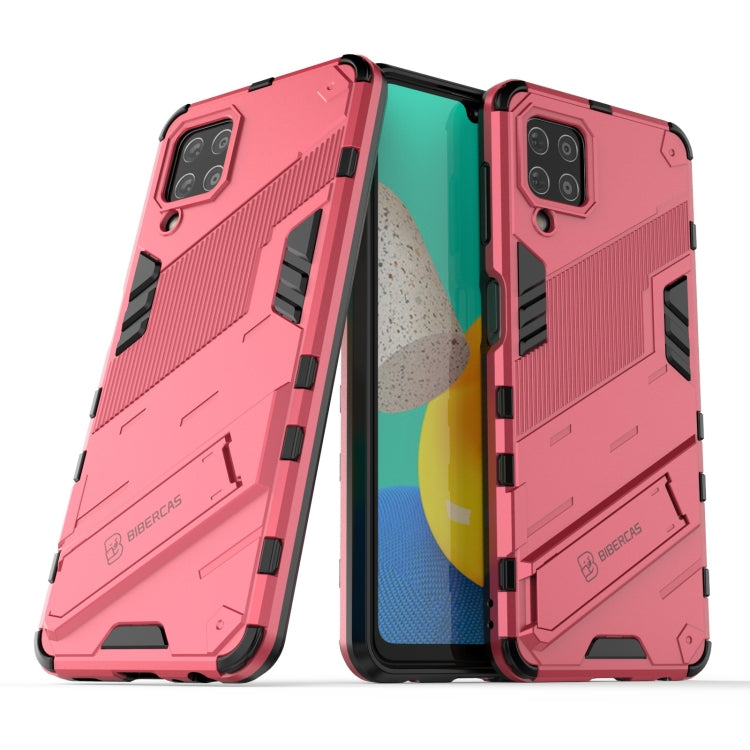 For Samsung Galaxy M32 Punk Armor 2 in 1 PC + TPU Shockproof Case with Invisible Holder