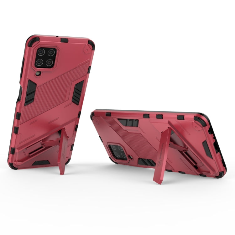 For Samsung Galaxy M32 Punk Armor 2 in 1 PC + TPU Shockproof Case with Invisible Holder