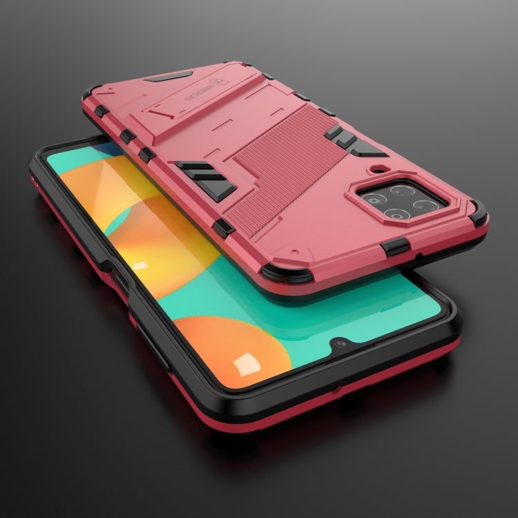 For Samsung Galaxy M32 Punk Armor 2 in 1 PC + TPU Shockproof Case with Invisible Holder
