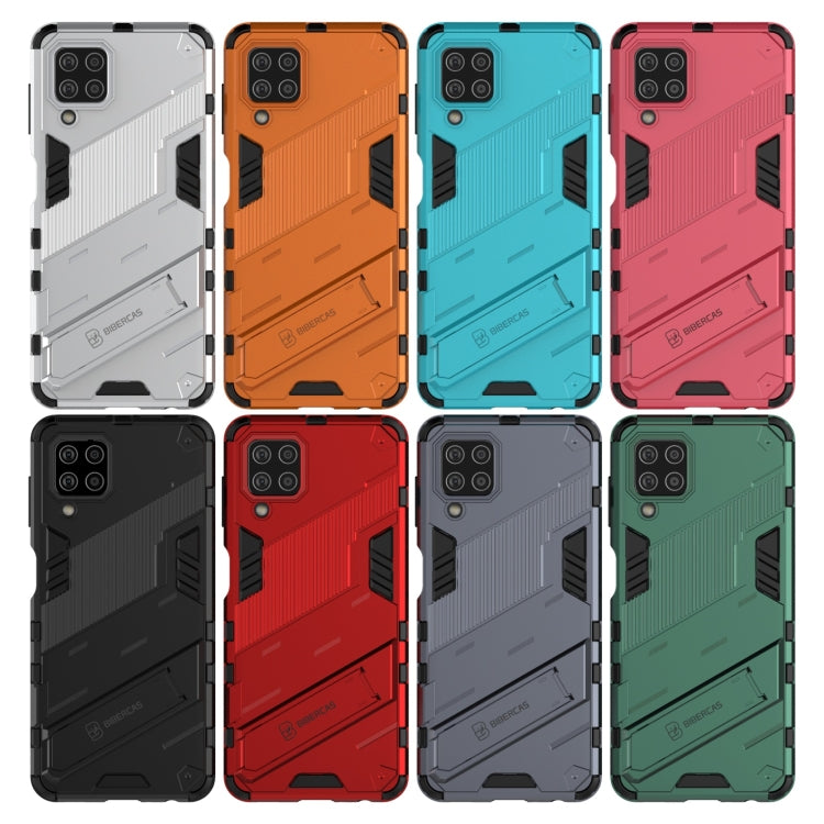 For Samsung Galaxy M32 Punk Armor 2 in 1 PC + TPU Shockproof Case with Invisible Holder