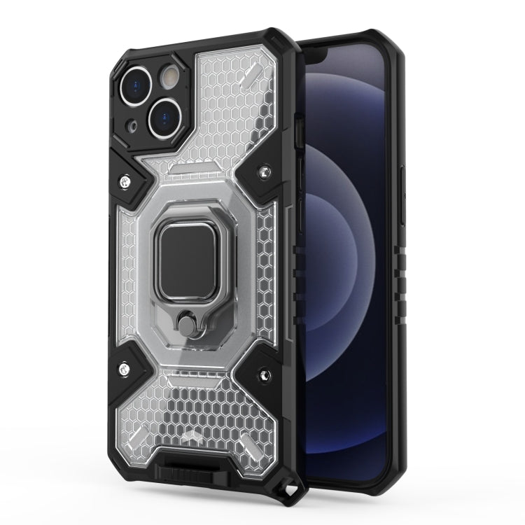 For iPhone 13 Space PC+TPU Ring Holder Protective Case
