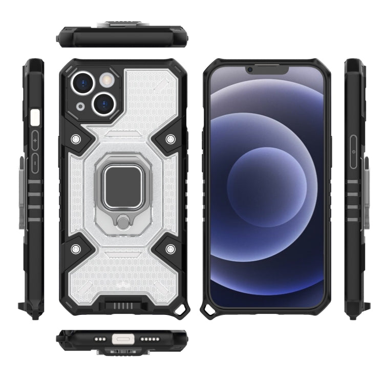 For iPhone 13 Space PC+TPU Ring Holder Protective Case