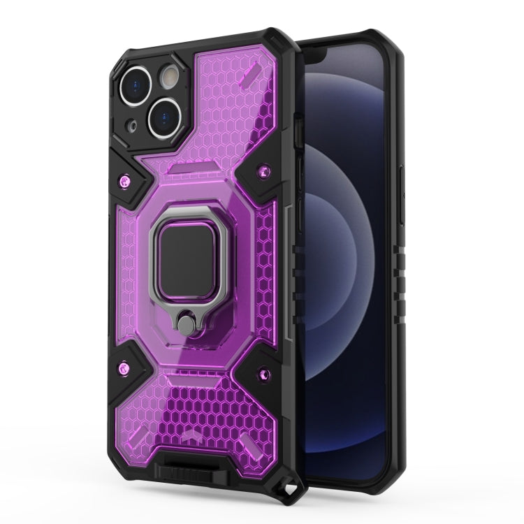 For iPhone 13 Space PC+TPU Ring Holder Protective Case